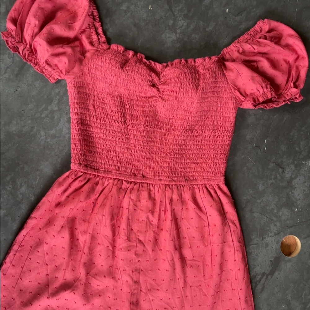 Heart & Heels Pink Puff Sleeve Kids Dress
